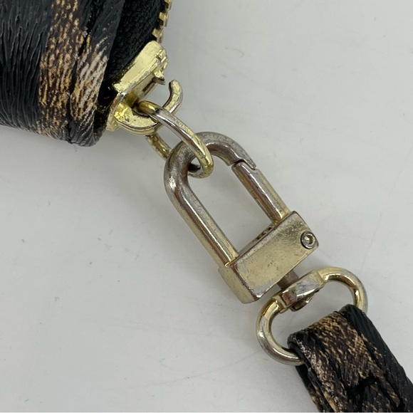 Steve Madden Wristlet Wallet Brown Leopard Animal Print Faux Leather - Picture 3 of 8